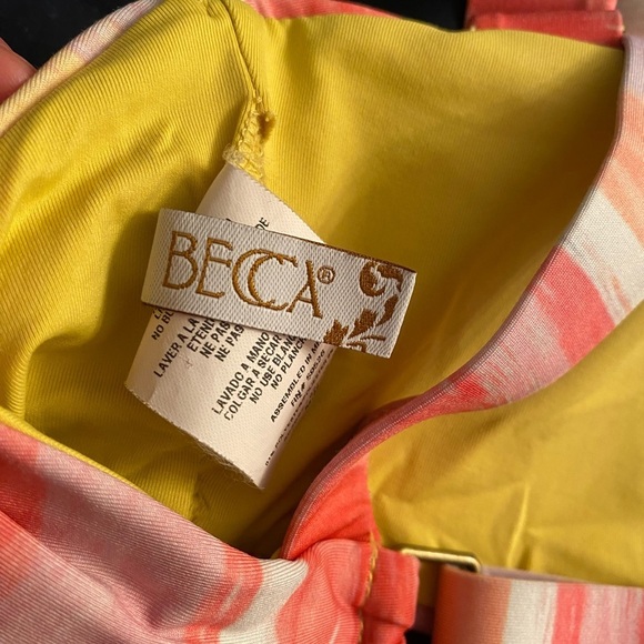 BECCA by Rebecca Virtue Cabana Bandeau Bikini Swimsuit Top in Sunset Dye - Picture 3 of 8